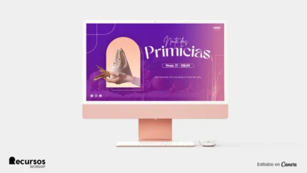 Recurso Visual para Colheita | Temática de Primeiros Frutos 16:9 PSD — mockup, 16:9