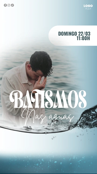 Design para Anúncio de Batismos | Estilo Moderno Vertical Canva — miniatura, 9:16