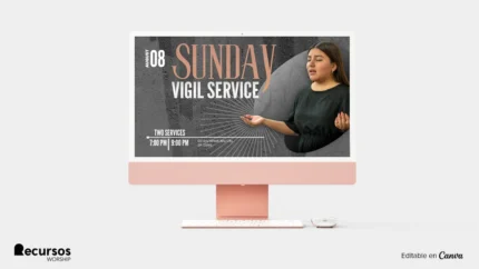 Worship Screen Background | Modern Dark Theme 16:9 PSD — mockup, 16:9