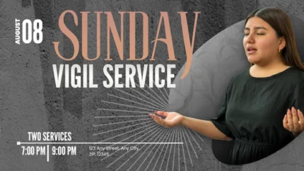 Worship Screen Background | Modern Dark Theme 16:9 PSD — thumbnail, 16:9