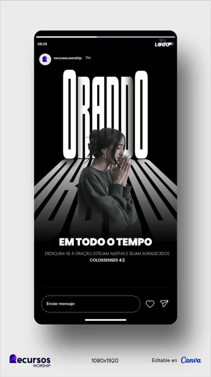 Design para Stories do Instagram | Estilo Moderno Contrastado Vertical Photoshop — mockup, 9:16