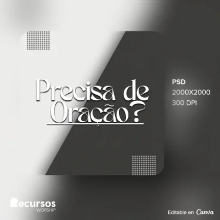 Modelo para Grupos de Oração | Design Moderno 1:1 Canva — mockup, 1:1