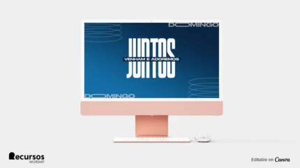Fundo para Projetor de Culto | Temática Azul Contemporânea 16:9 PSD — mockup, 16:9