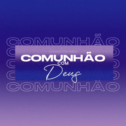 Modelo para avisos de Igreja | Degradê Roxo Yeshua 1:1 Canva — miniatura, 1:1