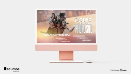 Fundo para Projetor de Culto | Design Espiritual Moderno 16:9 PSD — mockup, 16:9