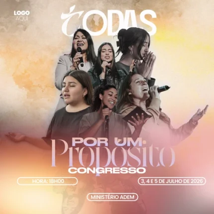 Modelo para Eventos de Adoração | Estilo Quente Espiritual 1:1 Canva — miniatura, 1:1