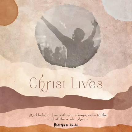Worship Quote Template | Resurrection in Warm Tones 1:1 Canva — thumbnail, 1:1