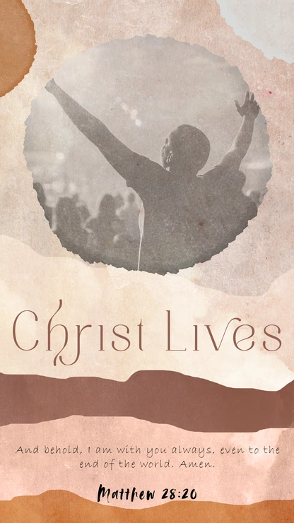 Church Stories Design | Resurrection in Warm Tones Vertical Canva — thumbnail, 9:16