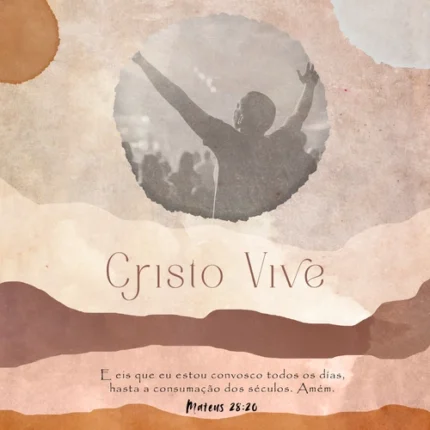 Modelo de frase de adoração | Ressurreição em tons quentes 1:1 Canva — miniatura, 1:1