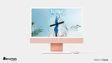Church Projector Background | Resurrection Cross 16:9 PSD — mockup, 16:9
