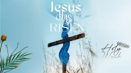 Church Projector Background | Resurrection Cross 16:9 PSD — thumbnail, 16:9