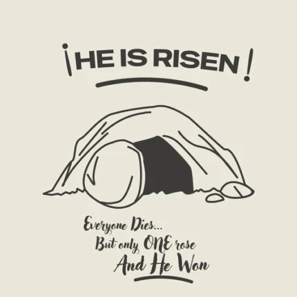 Church Announcements Template | Minimalist Resurrection Theme 1:1 Canva — thumbnail, 1:1