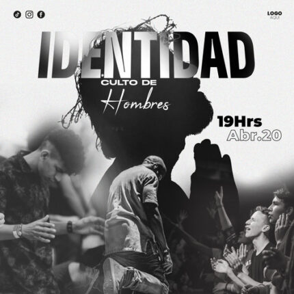 plantilla para culto de hombres modernos adoración para eventos