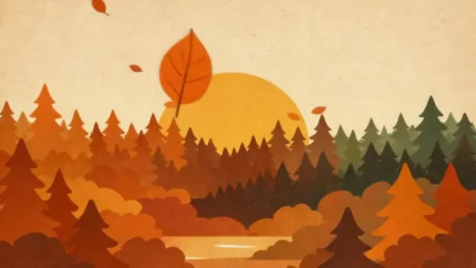 Silencio nórdico otoñal video loop de fondo para cultos y adoración