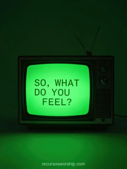 Televisor retro vintage carcasa oscura pantalla crt verde neon brillante texto bold antena encima fondo paredes iluminadas neon verde intenso vertical lo-fi broadcast analogico textura vintage