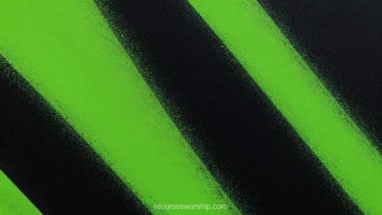 Bandas diagonales anchas spray verde neon uniforme suave cobertura amplia fondo negro horizontal plano frontal graffiti mural urbano denso alta saturacion textura street art