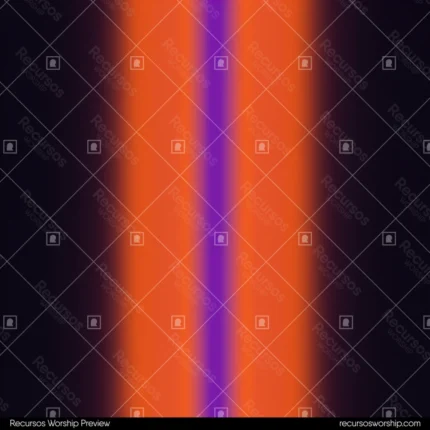 Dos bandas verticales luz espectral naranja roja morada lila bordes difusos fondo negro profundo cuadrado dramatico contraste calido frio espectral textura atmósfera