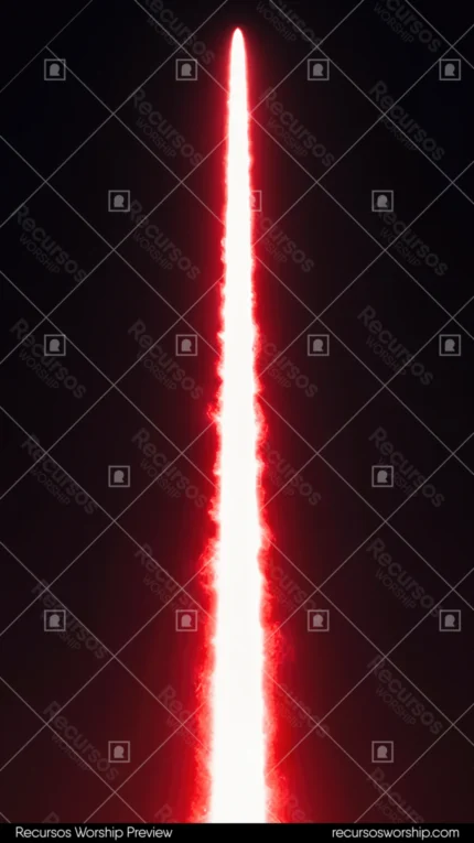 Rayo vertical delgado luz roja brillante ascendente aura difusa roja naranja lateral fondo negro profundo vertical minimalista dramatico energia laser alto contraste textura