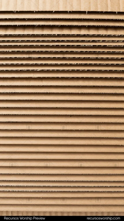 Textura macro carton corrugado canales horizontales ondas paralelas beige marron claro estructura interior pliegues capa exterior vertical detalle organico industrial natural embalaje textura