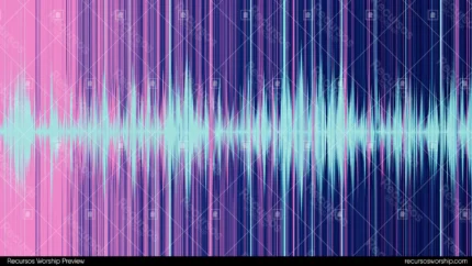 Waveform espectral audio osciloscopio picos cian brillante fondo degradado rosa magenta morado oscuro horizontal abstracto tecnico produccion musical digital