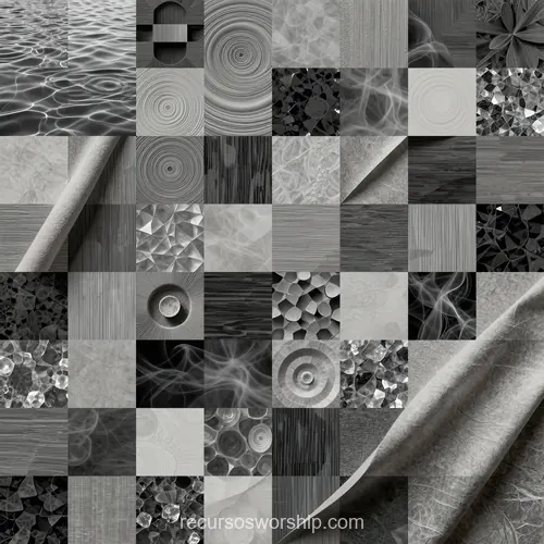 Mosaico Collage 25 Texturas Escala Grises Madera Piedra Tela Agua Cristales Flores Cuadrado Monocromo Mosaico collage texturas escala grises 25 cuadros madera piedra tela agua cristales flores espirales pergamino cuadrado monocromo biblioteca materiales naturales overlay