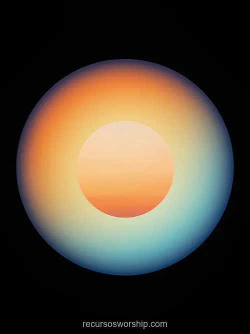 Esfera Gradiente Naranja Ambar Centro Azul Cian Bordes Fondo Negro Vertical Centrada Abstracto Planeta Esfera perfecta gradiente naranja ambar calido centro azul cian frio bordes fondo negro puro vertical centrado abstracto planeta sol artistico overlay