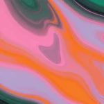 Marmol liquido verde oscuro rosa salmon naranja lavanda fondo negro vetas fluidas entrelazadas vertical multicolor fluido artistico overlay