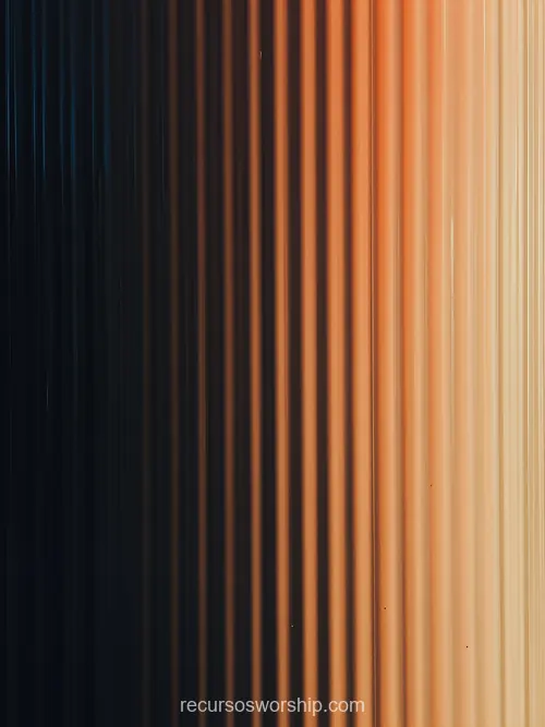 Estrias Verticales Negro Profundo Naranja Ambar Degradado Persiana Vidrio Acanalado Iluminado Vertical Estrias verticales paralelas negro profundo naranja ambar degradado efecto persiana vidrio acanalado iluminado vertical industrial calido overlay arquitectura
