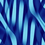 Ondas verticales entrelazadas azul marino profundo azul claro cian efecto tiras tela cintas ondulantes vertical fluido elegante sofisticado overlay abstracto