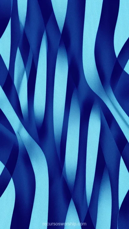 Ondas verticales entrelazadas azul marino profundo azul claro cian efecto tiras tela cintas ondulantes vertical fluido elegante sofisticado overlay abstracto