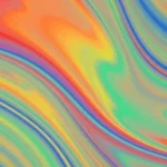 Marmol liquido multicolor naranja verde lima cian rosa amarillo ondas fluidas pintura agua vertical abstracto alta cromatica artistico vibrante overlay