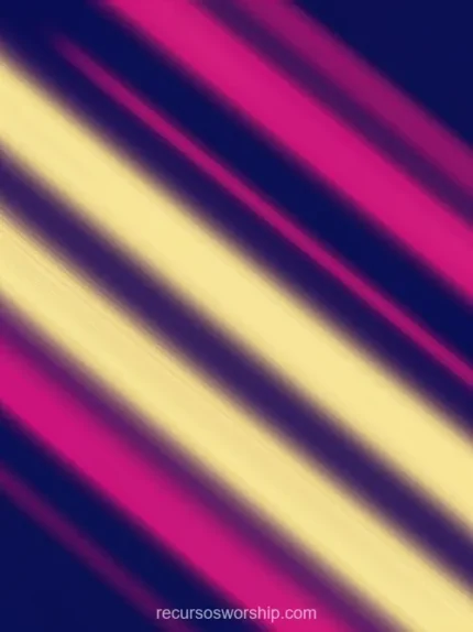 Bandas diagonales motion blur rosa magenta intenso crema amarillo azul indigo oscuro fondo azul profundo vertical detalle dinamico cinematografico velocidad acelerada textura diseno overlay