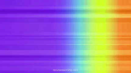 Gradiente espectral horizontal morado violeta izquierda amarillo naranja derecha lineas horizontales finas glitch suave detalle cromatico vibrante arcoiris fotoelectrico analogico textura diseno