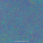 Ruido digital pixelado denso multicolor cian azul verde magenta amarillo fondo azul cian horizontal general uniforme caotico pixel noise analogico televisivo textura diseno overlay motion glitch