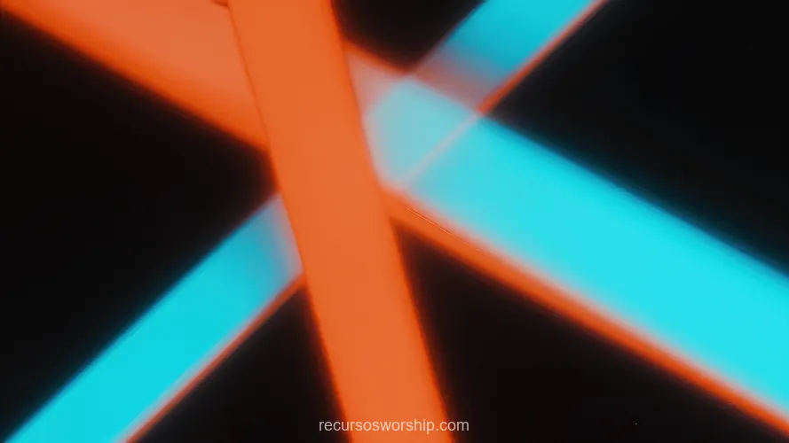 Cruce Barras Luz Naranja Ámbar Cian Turquesa Forma X Fondo Negro Horizontal Geométrico Neón Dual Cruce barras luz naranja ambar cian turquesa forma x fondo negro horizontal geometrico neon interseccion dual contraste complementario textura diseno overlay motion graphics gaming tecnologia