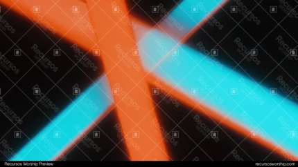 Cruce barras luz naranja ambar cian turquesa forma x fondo negro horizontal geometrico neon interseccion dual contraste complementario textura diseno overlay motion graphics gaming tecnologia