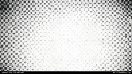 Textura halftone horizontal nucleo central blanco luminoso bordes negros densos trama puntos disuelven gradualmente fondo blanco grisaceo horizontal vignette circular retro clean neutra superposicion texto