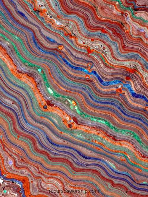 Macro Ágata Multicolor Capas Onduladas Diagonales Naranja Terracota Azul Gris Verde Esmeralda Mineral Vertical Textura geologica macro agata multicolor capas onduladas diagonales naranja terracota azul gris verde esmeralda rojo marron inclusiones circulares mineral vertical premium creacion majestuosa