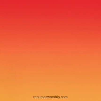 Degradado cuadrado suave rojo intenso parte superior naranja dorado vibrante parte inferior liso alta saturacion sin textura calido energia solar louder worship superposicion texto
