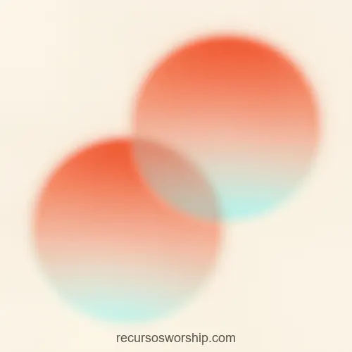 Dos Esferas Burbujas Difuminadas Naranja Coral Teal Menta Superpuestas Intersección Fondo Beige Crema Cuadrado Dos esferas burbujas difuminadas degradado naranja coral teal menta superpuestas parcialmente fondo beige crema cuadrado orbes suaves interseccion complementarios calido frio dualidad encuentro relacion comunion