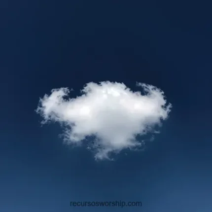 Nube cumulo blanca esponjosa solitaria cielo azul marino vibrante profundo cuadrado centrada amplio espacio cielo celestial pureza libertad gracia dios esperanza