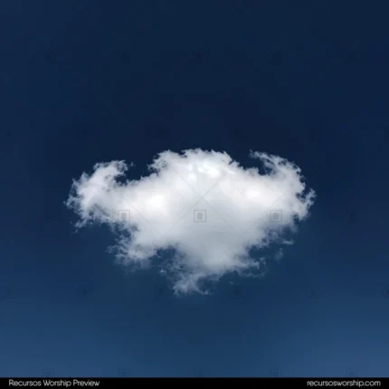 Nube cumulo blanca esponjosa solitaria cielo azul marino vibrante profundo cuadrado centrada amplio espacio cielo celestial pureza libertad gracia dios esperanza