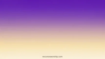 Degradado vertical suave violeta morado vibrante superior amarillo crema palido inferior liso alta saturacion complementario festivo adoracion vibrante diseno iglesia