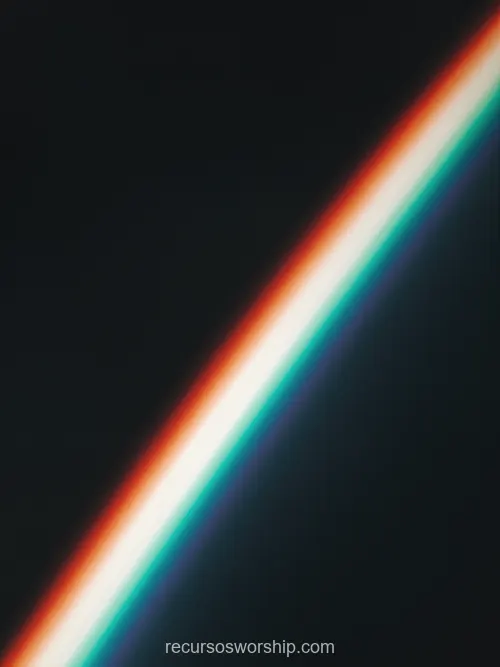 Raya Luz Diagonal Fina Blanco Brillante Halos Naranja Rojo Teal Cian Fondo Negro Profundo Vertical Espectral Raya luz diagonal fina blanco brillante halos naranja rojo teal cian bordes fondo negro profundo vertical espectral fisura luz palabra espada oscuridad diseno iglesia