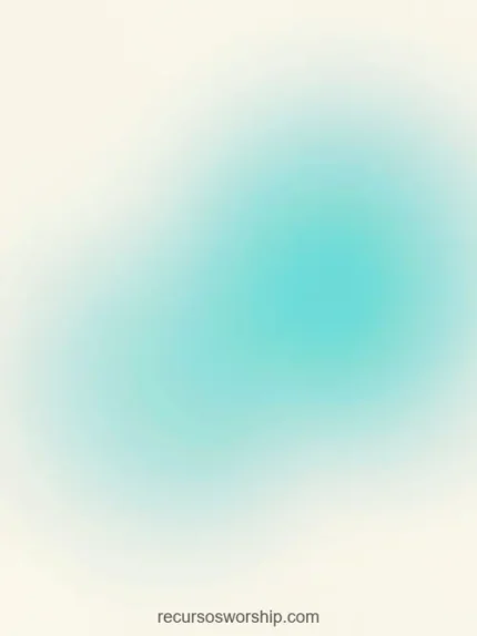 Mancha color teal turquesa difuminada suave fondo beige crema palido nube tinta aerosol centrada vertical blob monocromatico neutro calido fresco superposicion texto diseno iglesia