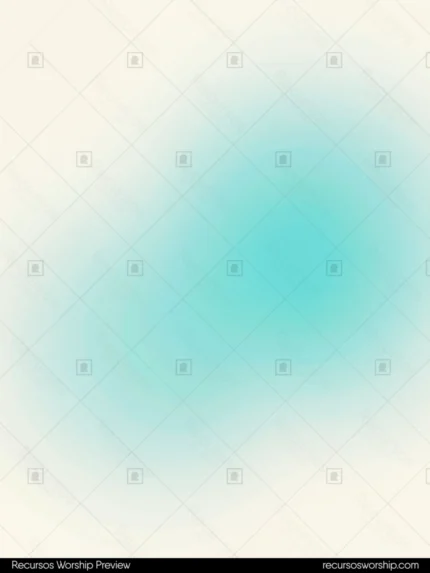 Mancha color teal turquesa difuminada suave fondo beige crema palido nube tinta aerosol centrada vertical blob monocromatico neutro calido fresco superposicion texto diseno iglesia