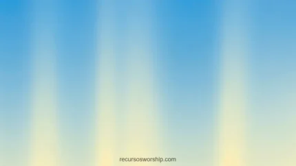 Degradado horizontal suave azul celeste frio superior amarillo dorado calido inferior columnas sutiles luz difusa vertical aurora pastel diurna horizontal esperanza nuevo dia gracia diseno iglesia