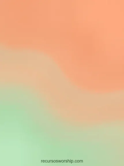 Degradado vertical suave naranja melocoton calido superior verde menta fresco inferior transicion fluida organica vertical aurora pastel complementaria vida calidez equilibrio diseno iglesia