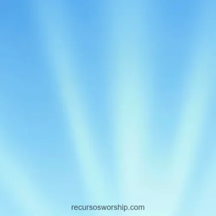 Rayos luz azul celeste difusos blancos abanico centro inferior hacia arriba fondo azul celeste claro uniforme cuadrado sunburst monocromatico sereno luz divina contemplacion adoracion