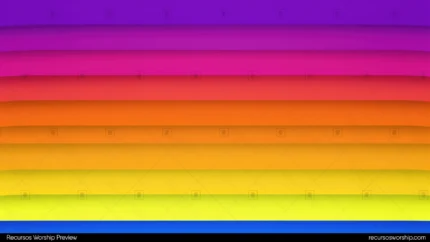 Capas horizontales arcoiris vibrante violeta purpura magenta naranja amarillo azul electrico efecto persianas laminas papel sombra horizontal layered festiva celebratoria multicolor iglesia